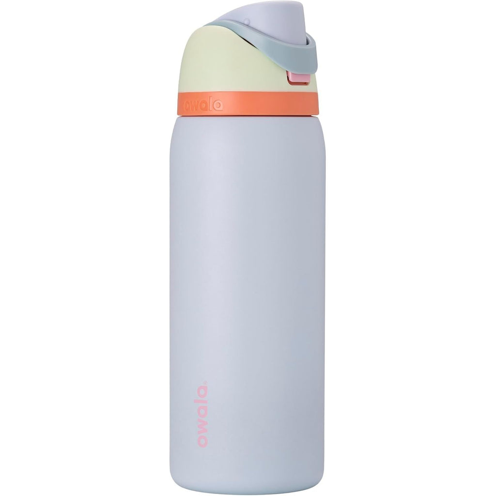 Owala FreeSip Isolierte Edelstahl-Wasserflasche mit Strohhalm für Sport und Reise, BPA-frei, 950 ml, Foggy Tide