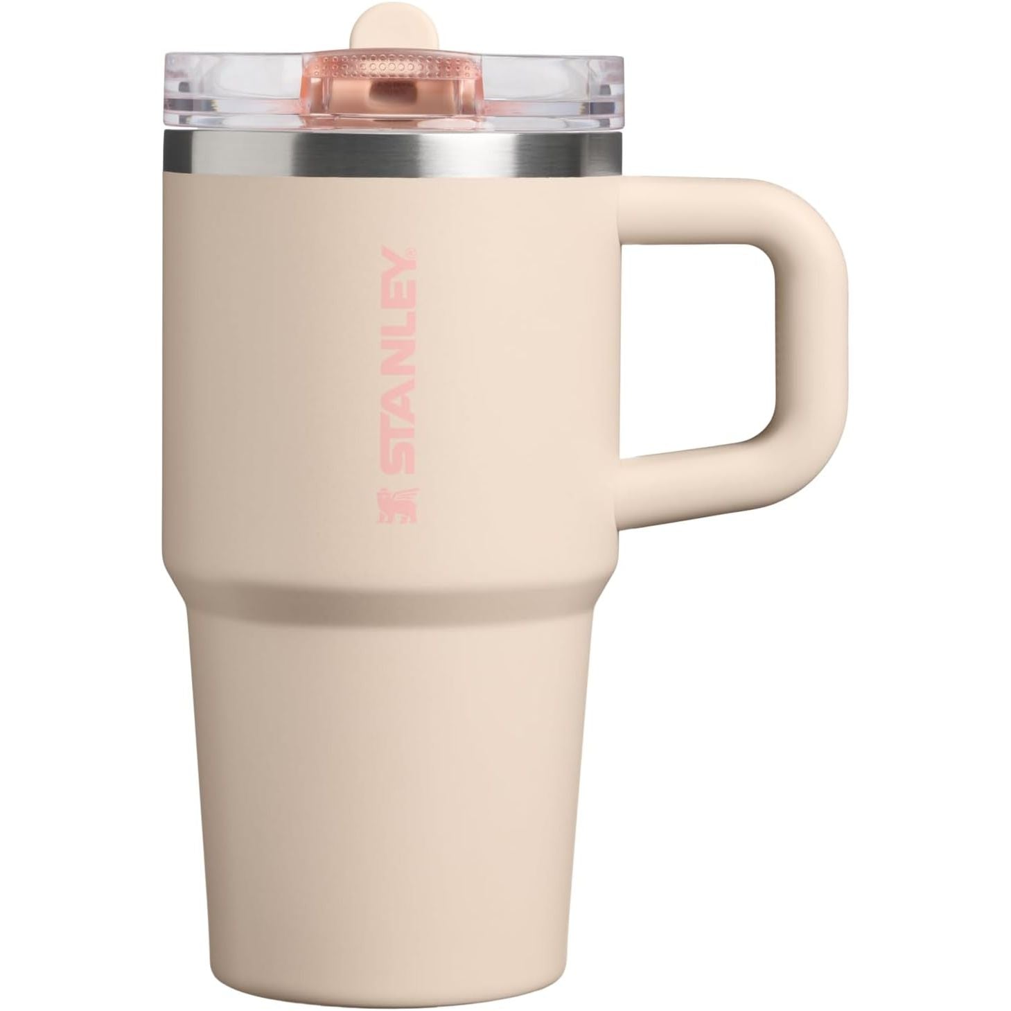 STANLEY Quencher ProTour Flip Straw Tumbler mit auslaufsicherem Deckel 1,2 Liter | Integrierter Strohhalm und Griff | Passt in Becherhalter für Reisen | Isolierter Edelstahlbecher | BPA-frei | Rosenquarz