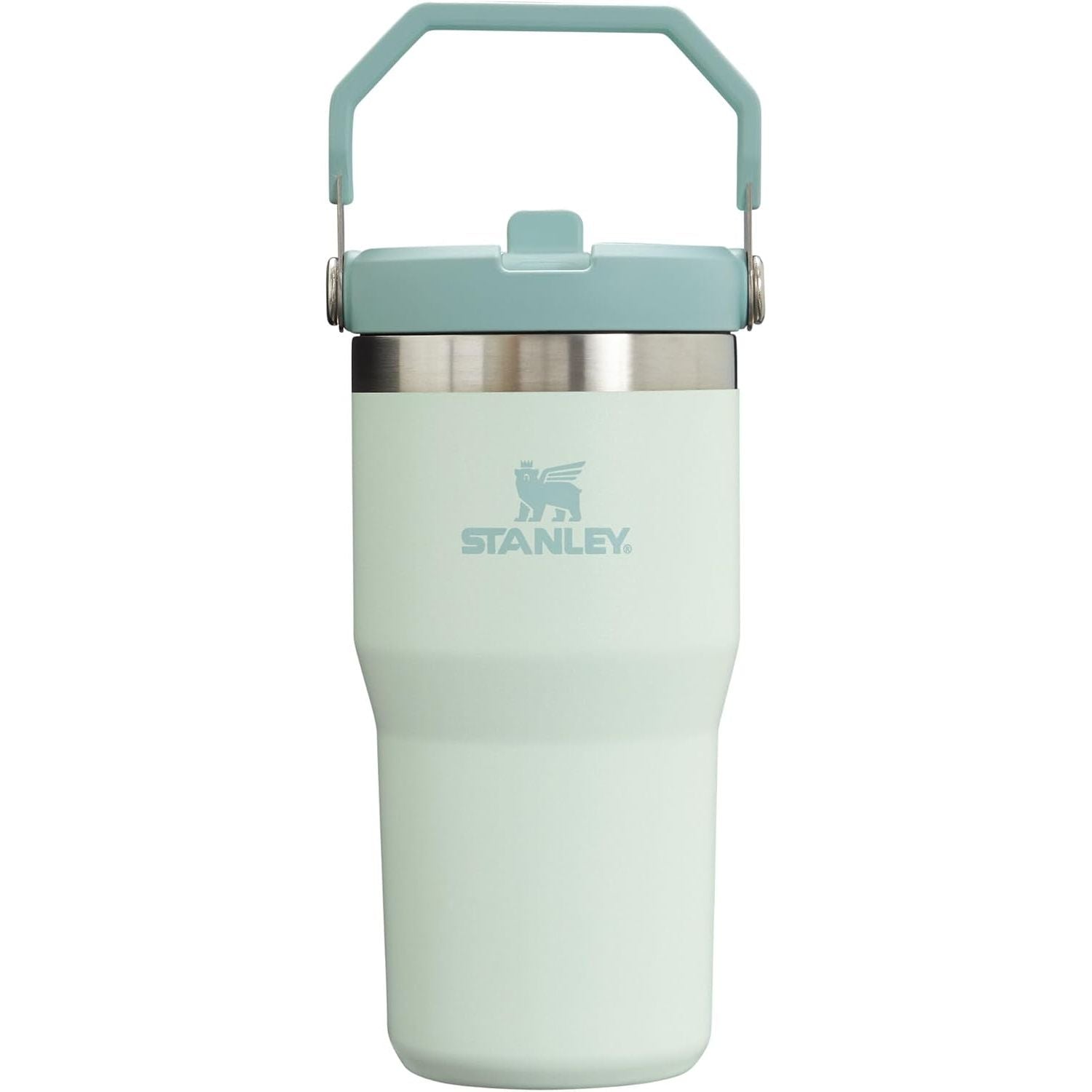 STANLEY IceFlow 2.0 Flip Straw Tumbler mit Griff 887 ml | Drehverschluss und Klappstrohhalm | Auslaufsichere Wasserflasche | Isolierter Edelstahl | BPA-frei | Rose Quarz 2.0