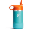 Hydro Flask Kinder-Trinkflasche für die Schule - Edelstahl und isoliert mit Strohhalmverschluss - 355 ml in Seaspray Blue