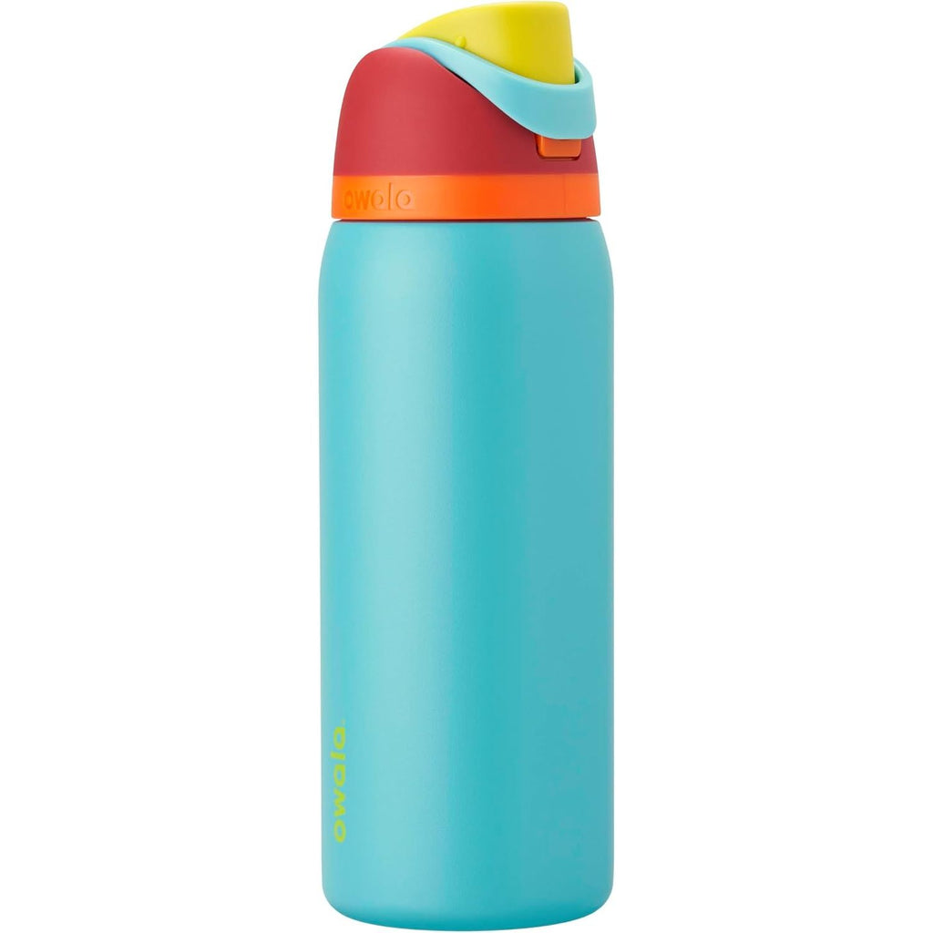 Owala FreeSip Isolierte Edelstahl-Wasserflasche mit Strohhalm für Sport und Reise, BPA-frei, 950 ml, Foggy Tide