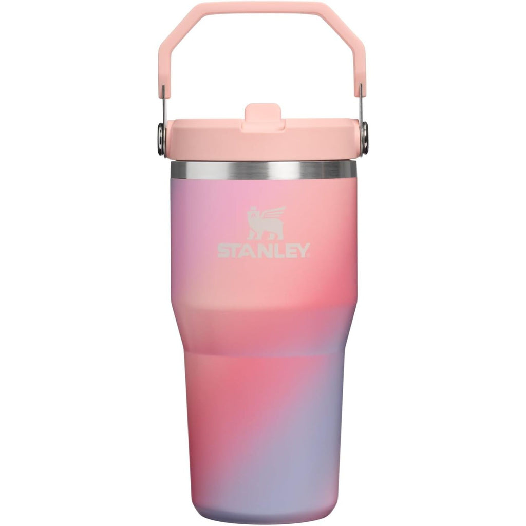 STANLEY IceFlow 2.0 Flip Straw Tumbler mit Griff 887 ml | Drehverschluss und Klappstrohhalm | Auslaufsichere Wasserflasche | Isolierter Edelstahl | BPA-frei | Rose Quarz 2.0