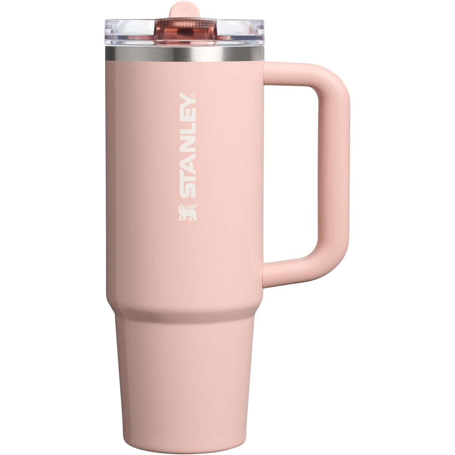 STANLEY Quencher ProTour Flip Straw Tumbler mit auslaufsicherem Deckel 1,2 Liter | Integrierter Strohhalm und Griff | Passt in Becherhalter für Reisen | Isolierter Edelstahlbecher | BPA-frei | Rosenquarz