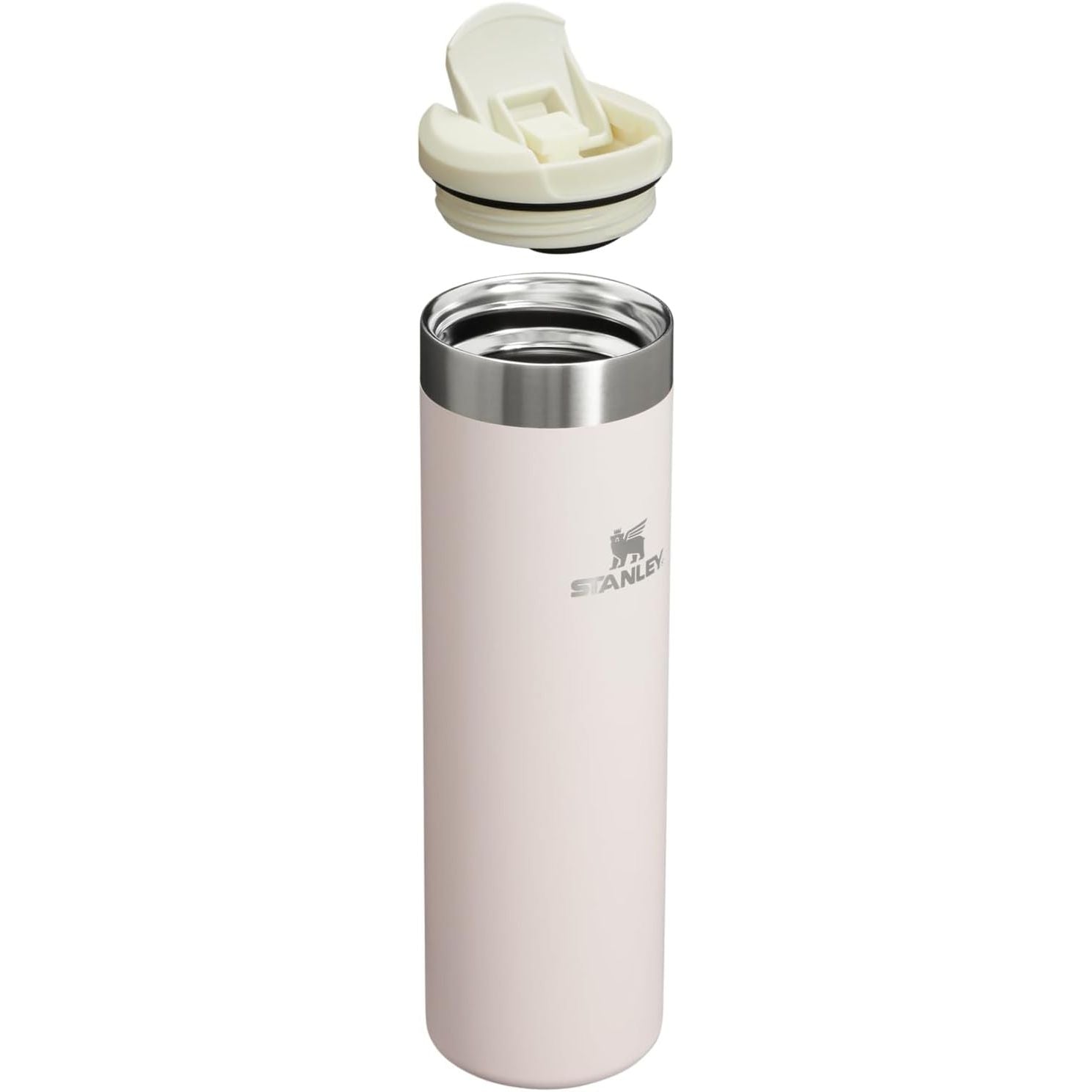 Stanley AeroLight Transit Flasche 0,6 L | Auslaufsicherer Deckel mit Trinkverschluss | Dichte Wasserflasche oder Reisebecher für Kaffee | Leichter, isolierter Edelstahl | BPA-frei | Rose Quarz