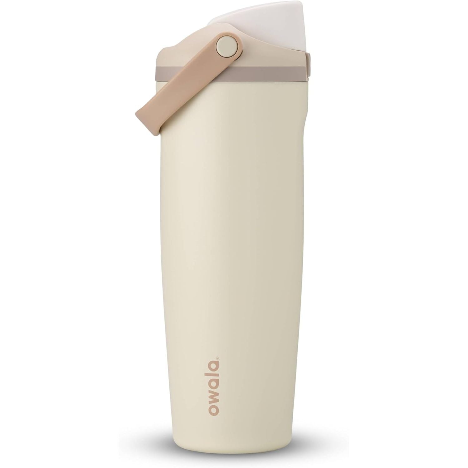 Owala FreeSip Sway Isolierte Edelstahl-Trinkflasche mit Zwei-Wege-Ausguss, integriertem Strohhalm und Eimergriff, für Reisen, Schule und Sport, 1,2 l, BPA-frei, auslaufsicher, Foggy Tide
