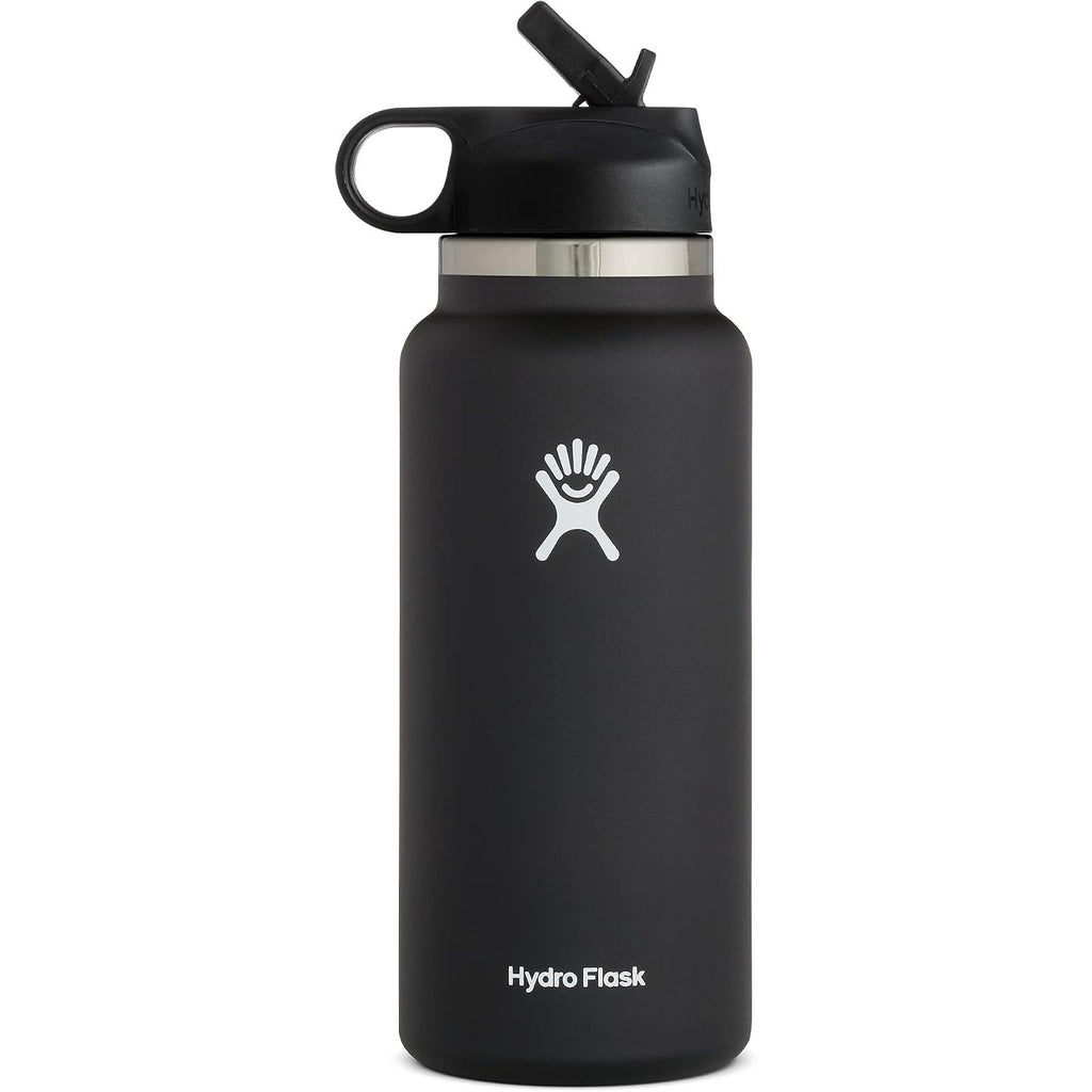 Hydro Flask Trinkflasche - Isolierter Edelstahl - Breiter Strohhalmdeckel, auslaufsicher, tropffrei in 32 Oz Fossil Brown