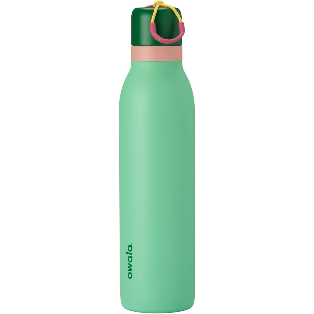 Owala FreeSip Twist Isolierte Edelstahl-Trinkflasche mit Strohhalm für Sport und Reisen, BPA-frei, 710 ml, Blau/Grau (Foggy Tide)