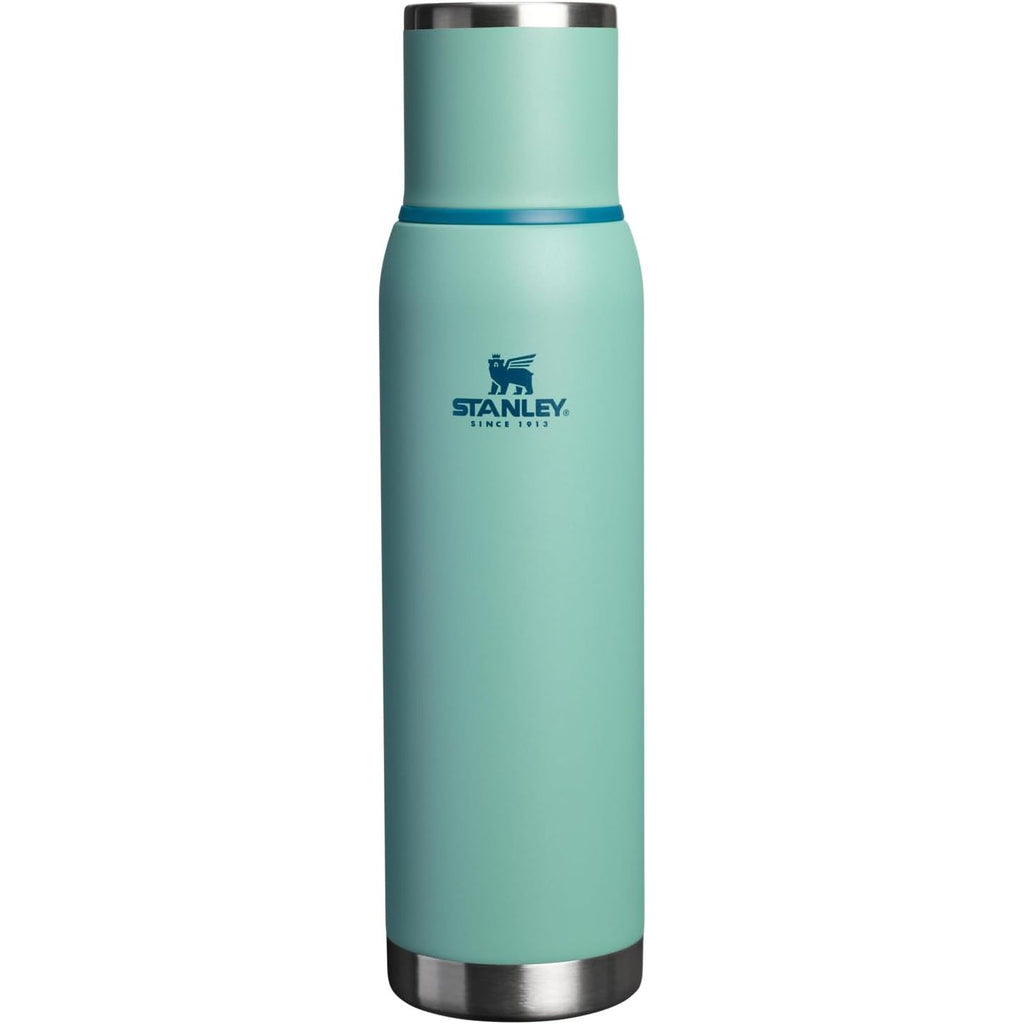 Stanley Adventure-To-Go Vakuumflasche 1,1 l | Weithals mit auslaufsicherem Tassendeckel | Hält Getränke heiß oder kalt | Kompakt für Reisen | Isolierte Edelstahl-Thermflasche | BPA-frei | Spring Green