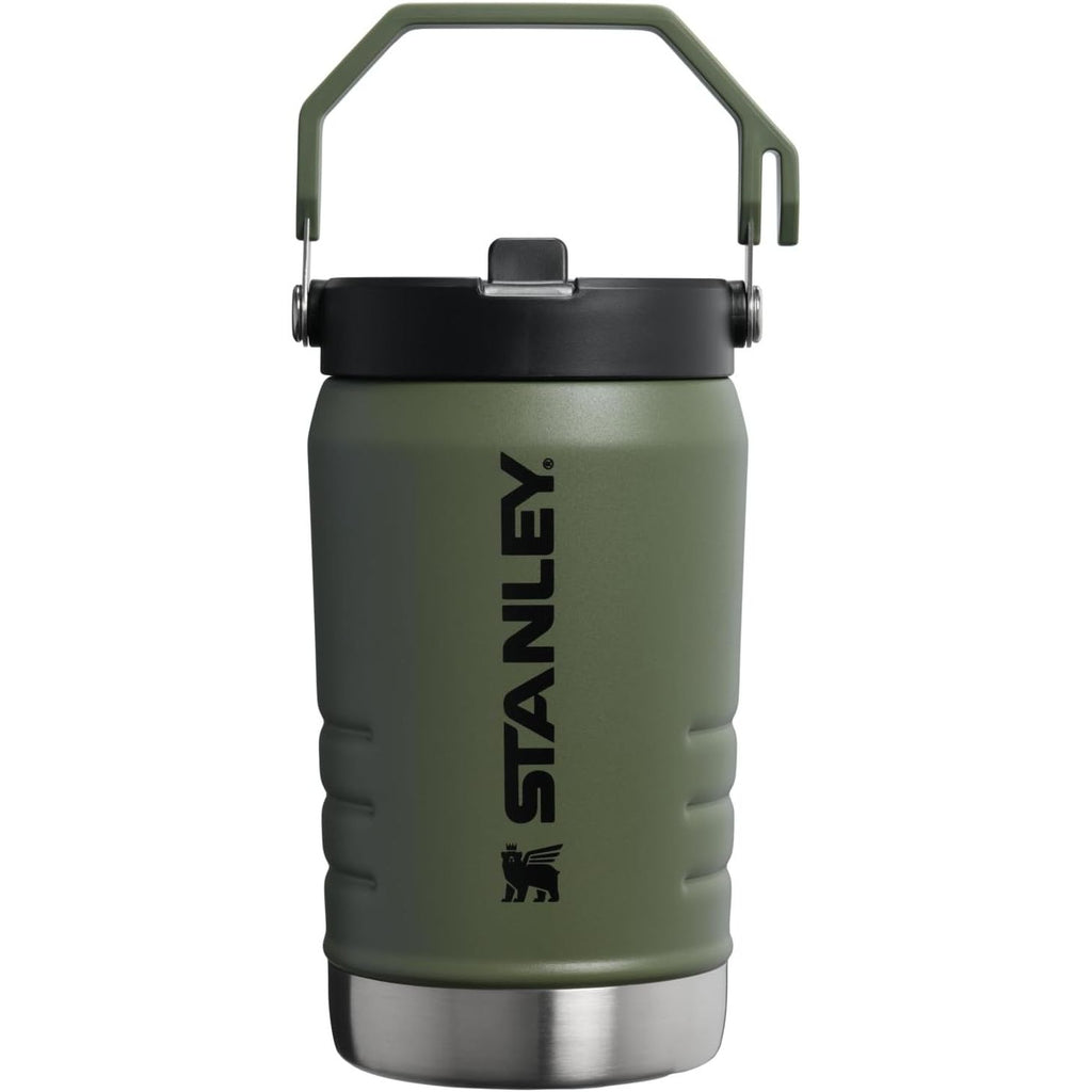 Stanley IceFlow 2.0 Flip Straw Kanne mit Griff 40 oz | Schraubverschluss und hochklappbarer Trinkhalm | Auslaufsicher für Reise und Sport | Isolierter Edelstahl | BPA-frei | Dried Pine