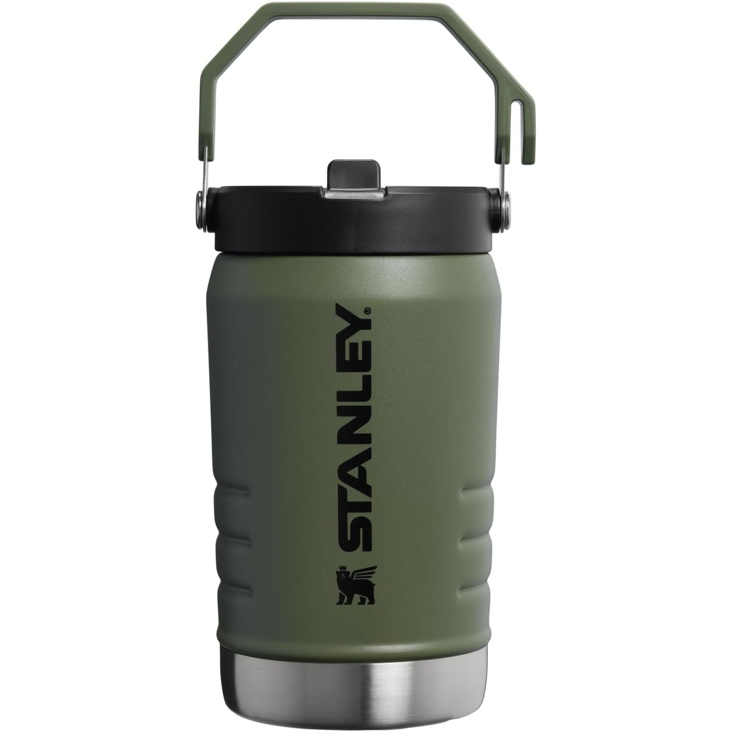 Stanley IceFlow 2.0 Flip Straw Kanne mit Griff 40 oz | Schraubverschluss und hochklappbarer Trinkhalm | Auslaufsicher für Reise und Sport | Isolierter Edelstahl | BPA-frei | Dried Pine
