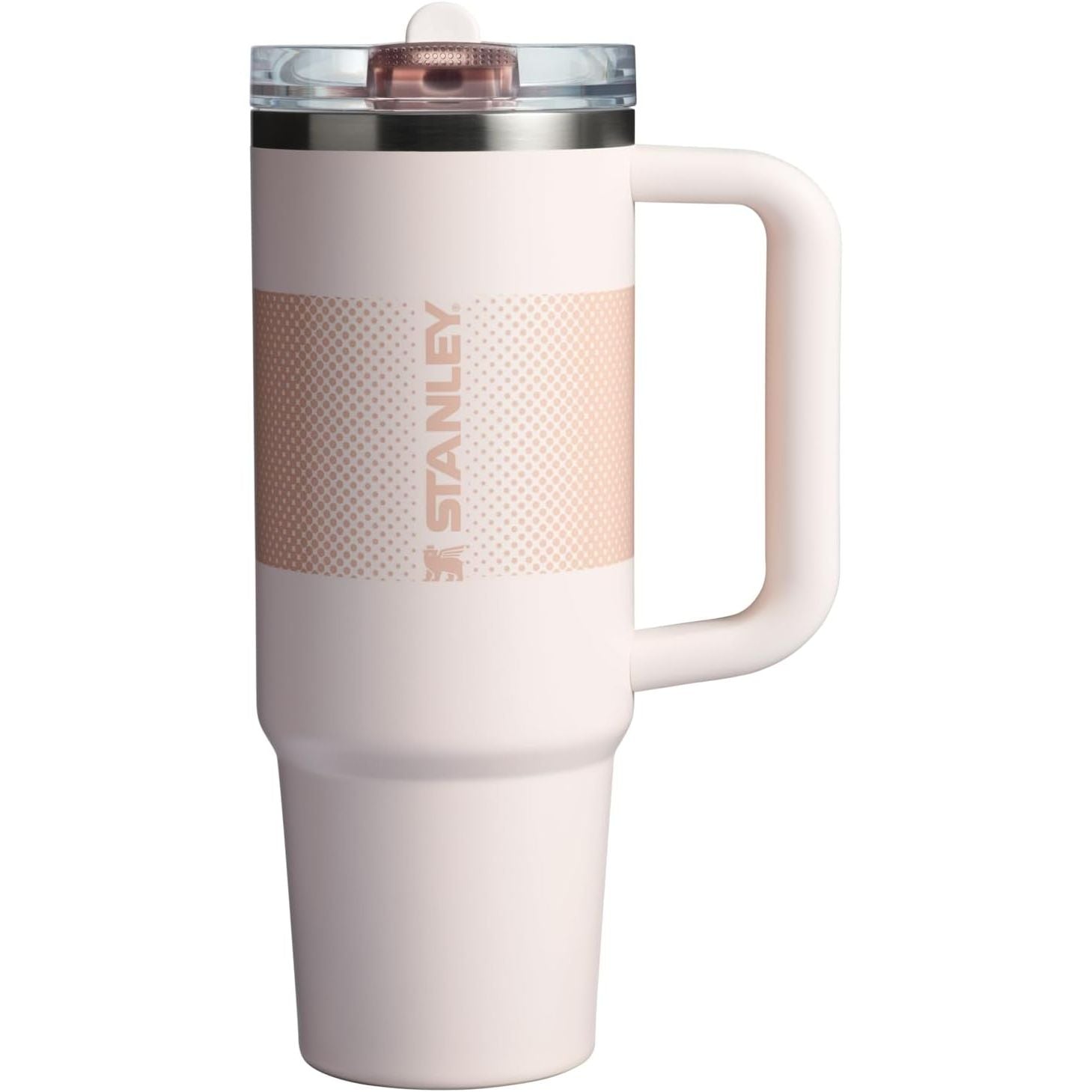 STANLEY Quencher ProTour Flip Straw Tumbler mit auslaufsicherem Deckel 1,2 Liter | Integrierter Strohhalm und Griff | Passt in Becherhalter für Reisen | Isolierter Edelstahlbecher | BPA-frei | Rosenquarz
