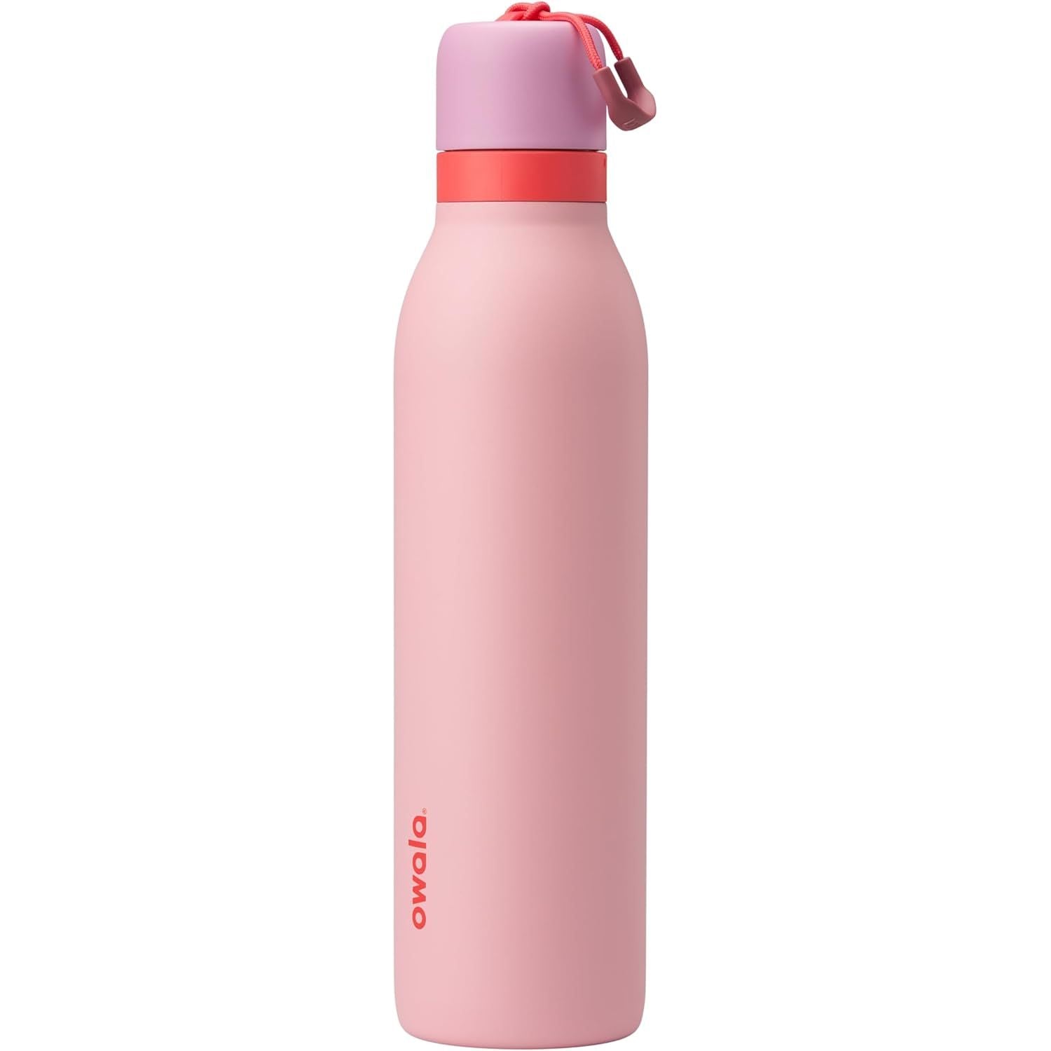 Owala FreeSip Twist Isolierte Edelstahl-Trinkflasche mit Strohhalm für Sport und Reisen, BPA-frei, 710 ml, Blau/Grau (Foggy Tide)