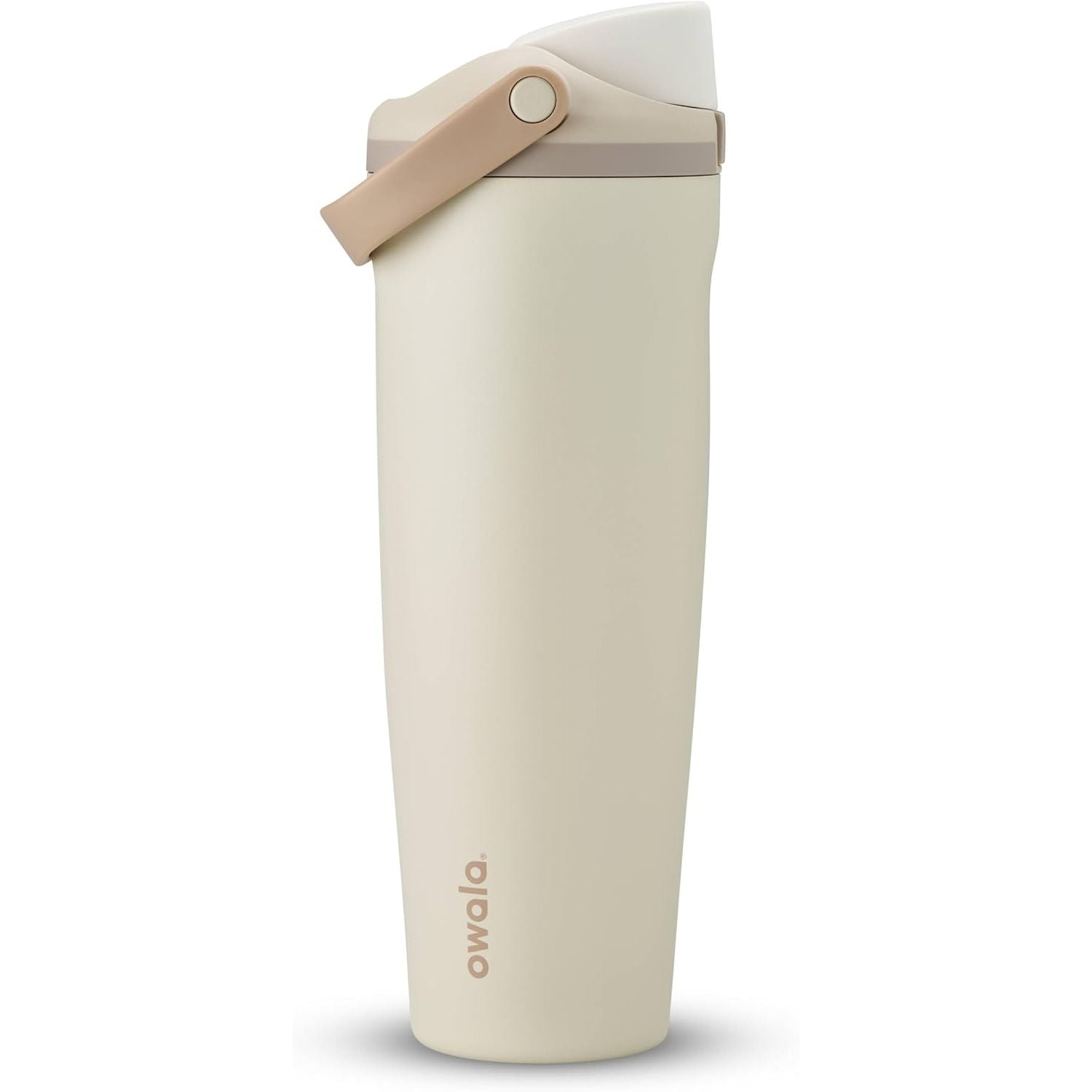Owala FreeSip Sway Isolierte Edelstahl-Trinkflasche mit Zwei-Wege-Ausguss, integriertem Strohhalm und Eimergriff, für Reisen, Schule und Sport, 1,2 l, BPA-frei, auslaufsicher, Foggy Tide