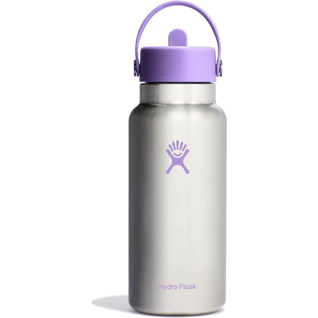 Hydro Flask Trinkflasche - Isolierter Edelstahl - Breiter Strohhalmdeckel, auslaufsicher, tropffrei in 32 Oz Fossil Brown
