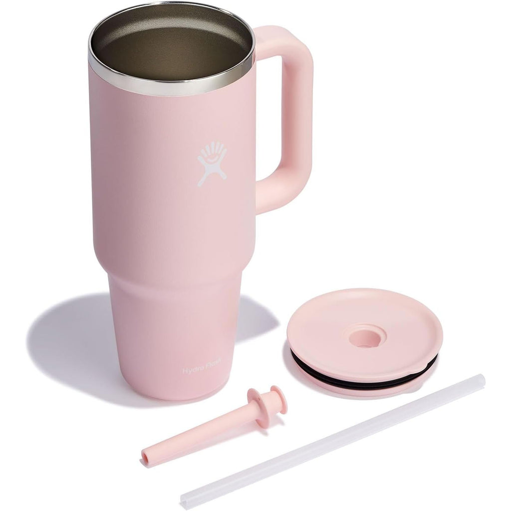 Hydro Flask Travel Tumbler mit Griff, Deckel und Trinkhalm – Isolierter Edelstahl, 40 Oz Trillium