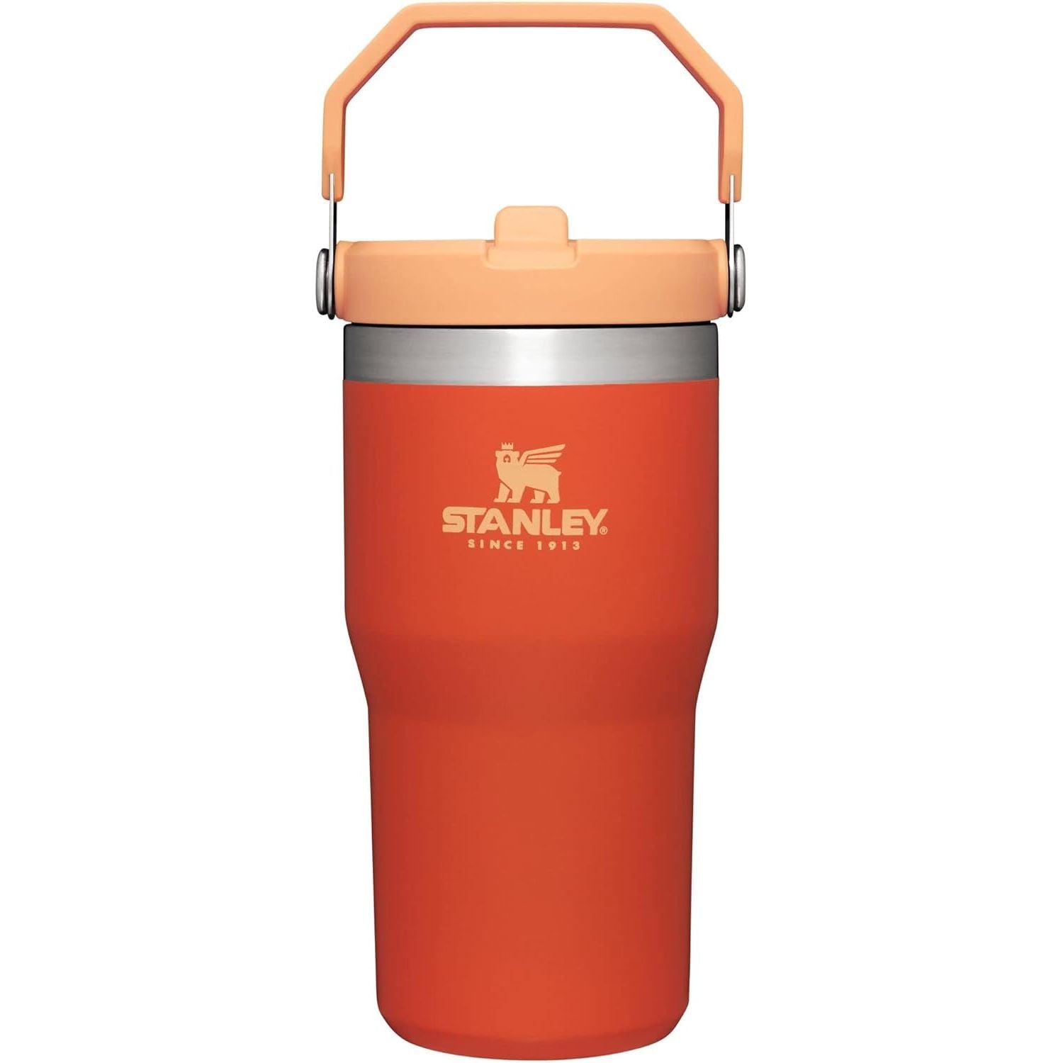 STANLEY IceFlow 2.0 Flip Straw Tumbler mit Griff 887 ml | Drehverschluss und Klappstrohhalm | Auslaufsichere Wasserflasche | Isolierter Edelstahl | BPA-frei | Rose Quarz 2.0