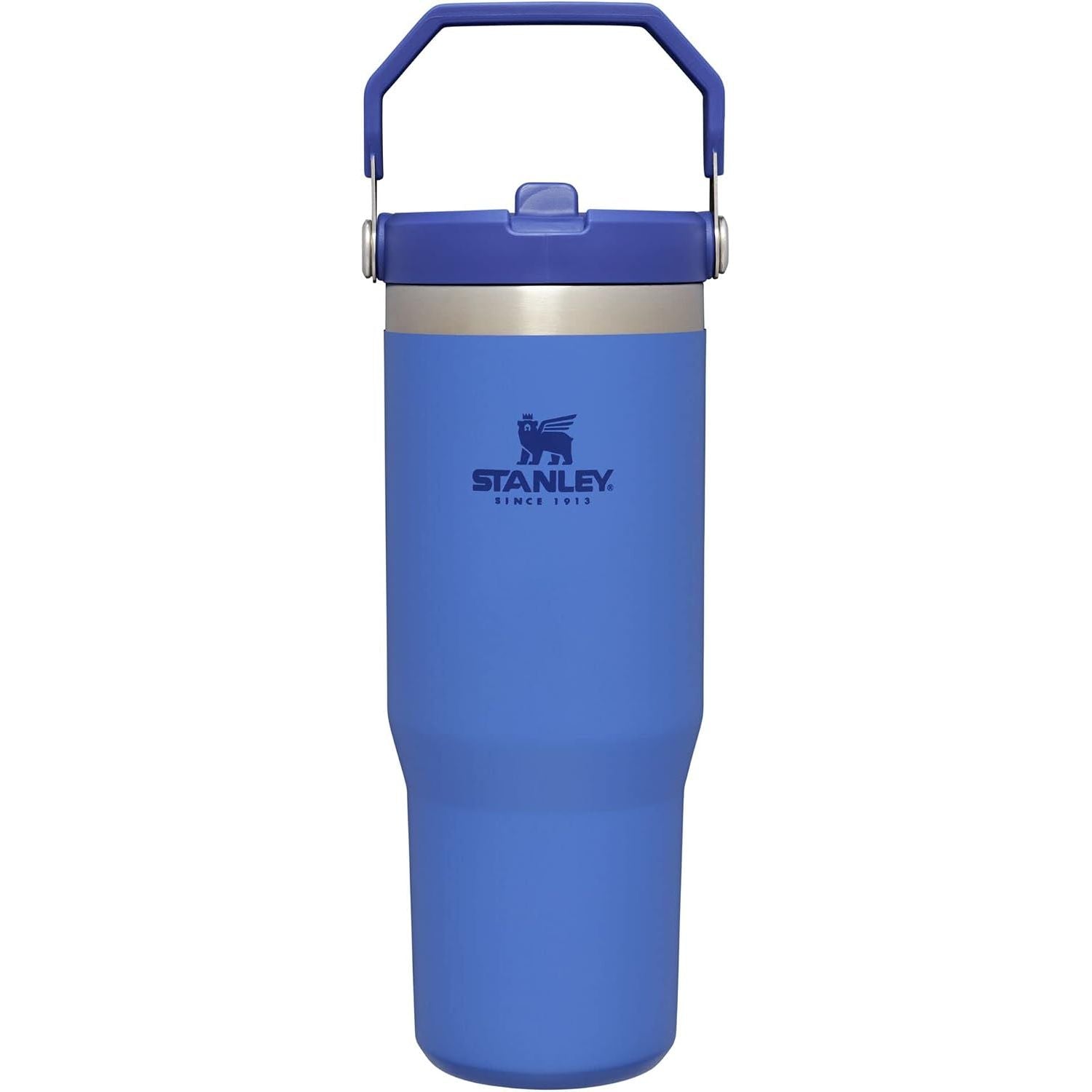 STANLEY IceFlow 2.0 Flip Straw Tumbler mit Griff 887 ml | Drehverschluss und Klappstrohhalm | Auslaufsichere Wasserflasche | Isolierter Edelstahl | BPA-frei | Rose Quarz 2.0