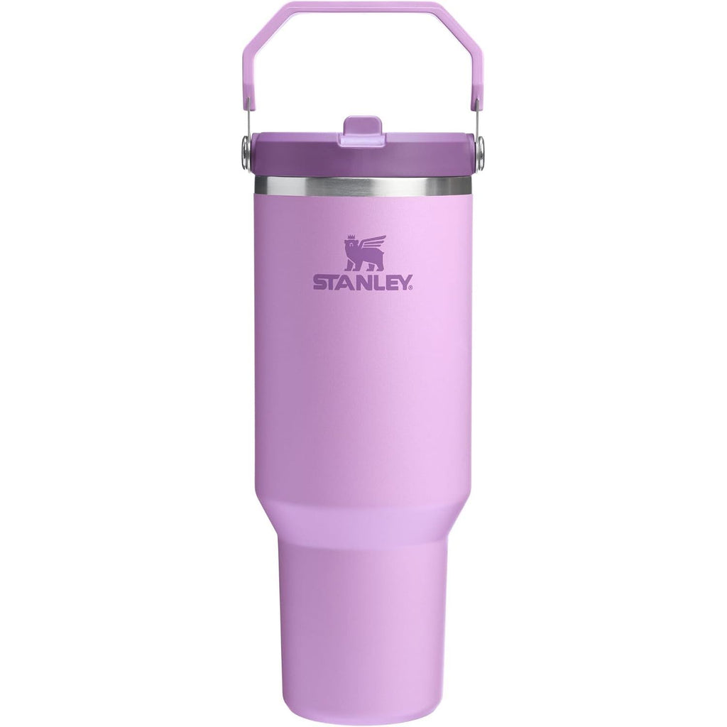 STANLEY IceFlow 2.0 Flip Straw Tumbler mit Griff 887 ml | Drehverschluss und Klappstrohhalm | Auslaufsichere Wasserflasche | Isolierter Edelstahl | BPA-frei | Rose Quarz 2.0