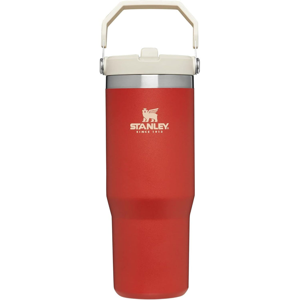 STANLEY IceFlow 2.0 Flip Straw Tumbler mit Griff 887 ml | Drehverschluss und Klappstrohhalm | Auslaufsichere Wasserflasche | Isolierter Edelstahl | BPA-frei | Rose Quarz 2.0