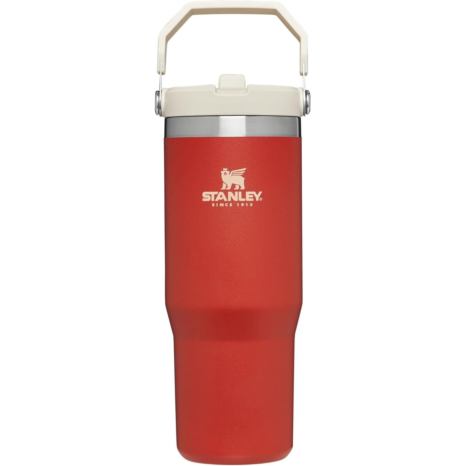 STANLEY IceFlow 2.0 Flip Straw Tumbler mit Griff 887 ml | Drehverschluss und Klappstrohhalm | Auslaufsichere Wasserflasche | Isolierter Edelstahl | BPA-frei | Rose Quarz 2.0
