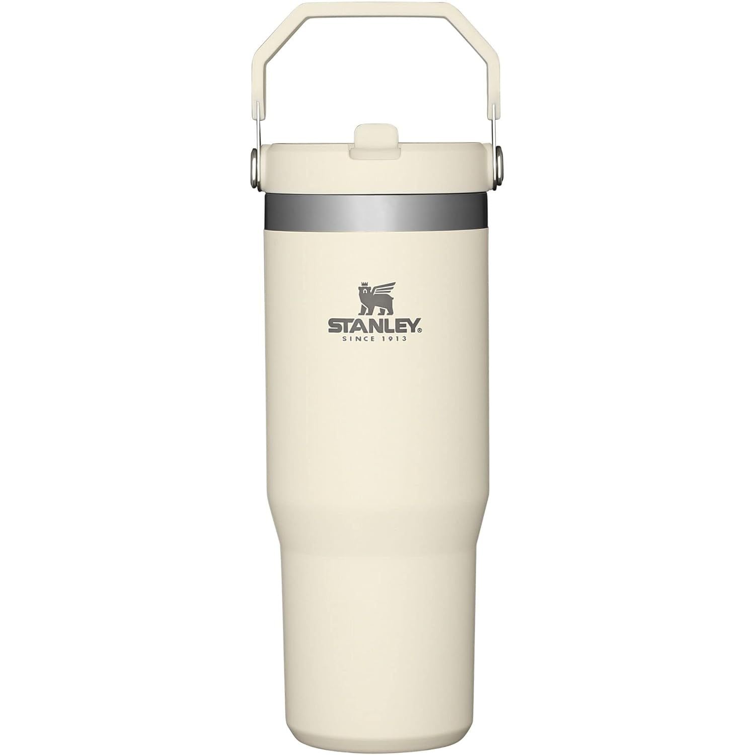 STANLEY IceFlow 2.0 Flip Straw Tumbler mit Griff 887 ml | Drehverschluss und Klappstrohhalm | Auslaufsichere Wasserflasche | Isolierter Edelstahl | BPA-frei | Rose Quarz 2.0