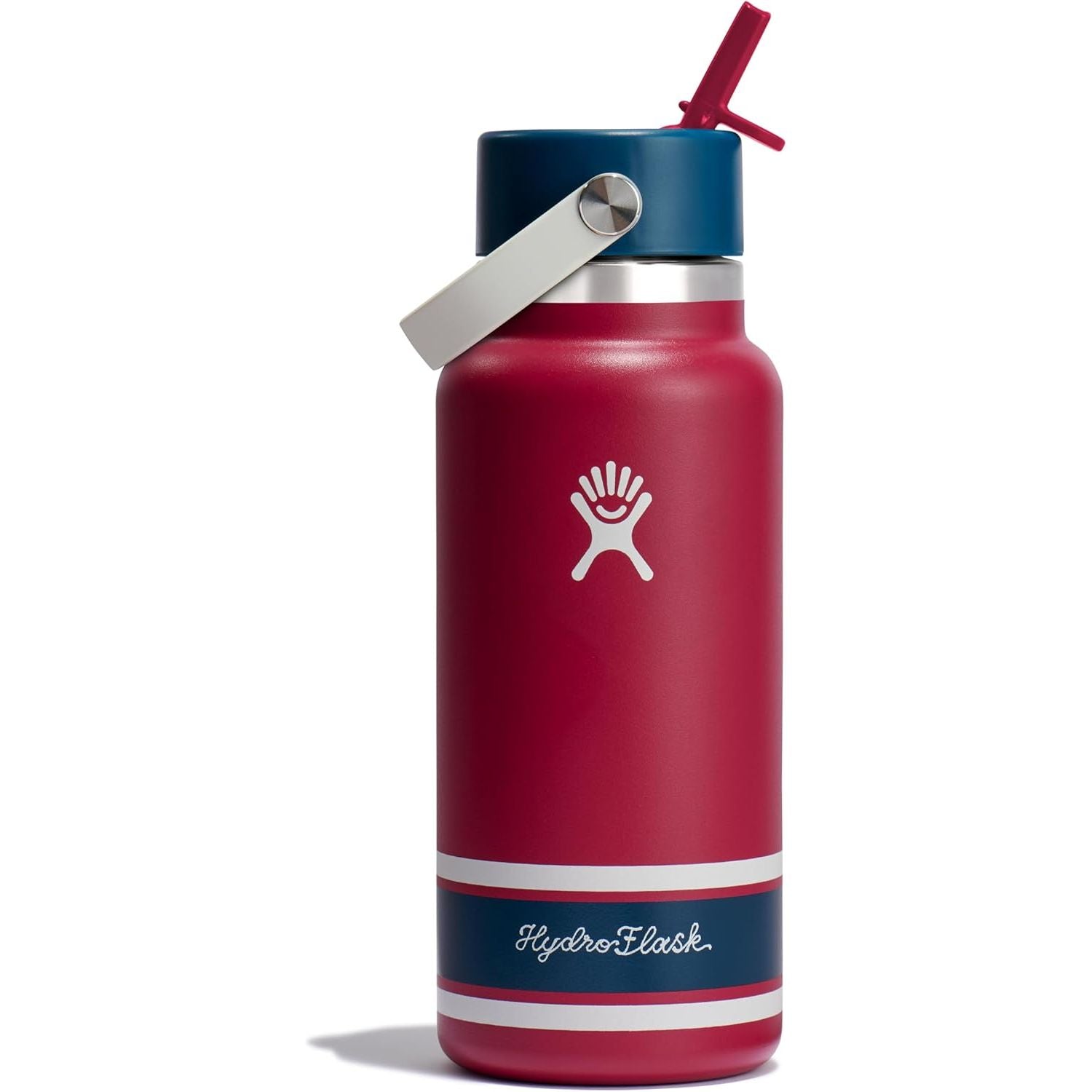 Hydro Flask Trinkflasche - Isolierter Edelstahl - Breiter Strohhalmdeckel, auslaufsicher, tropffrei in 32 Oz Fossil Brown