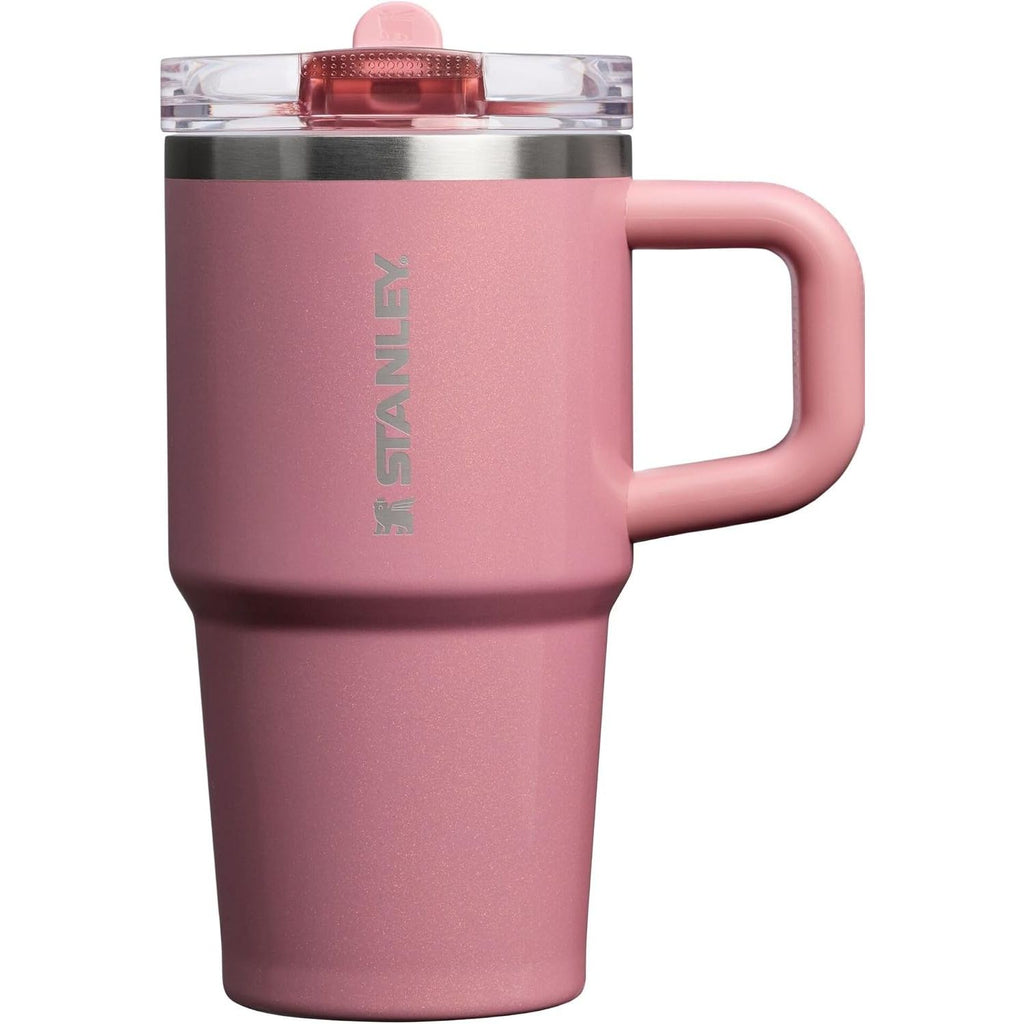 STANLEY Quencher ProTour Flip Straw Tumbler mit auslaufsicherem Deckel 1,2 Liter | Integrierter Strohhalm und Griff | Passt in Becherhalter für Reisen | Isolierter Edelstahlbecher | BPA-frei | Rosenquarz