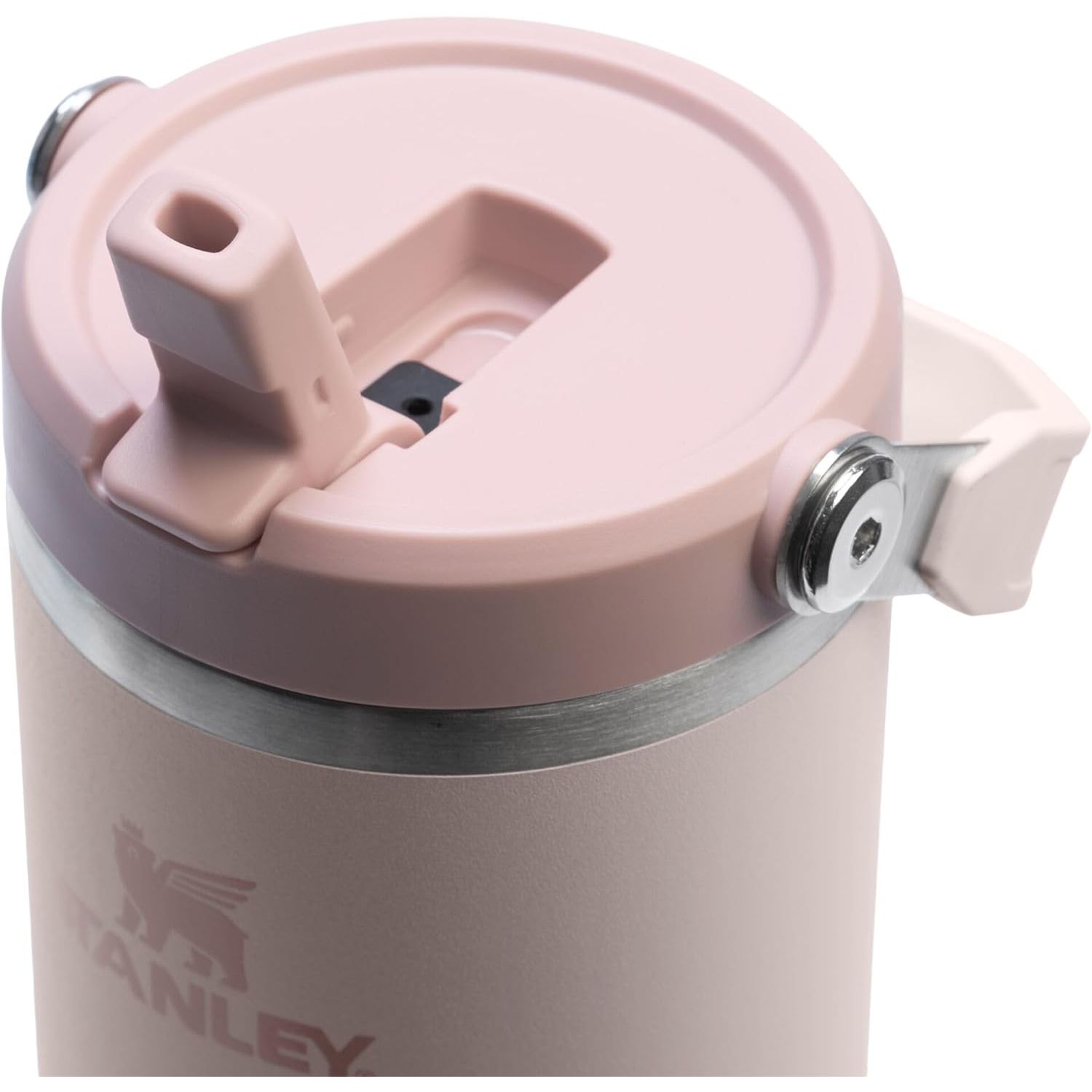 STANLEY IceFlow 2.0 Flip Straw Tumbler mit Griff 887 ml | Drehverschluss und Klappstrohhalm | Auslaufsichere Wasserflasche | Isolierter Edelstahl | BPA-frei | Rose Quarz 2.0