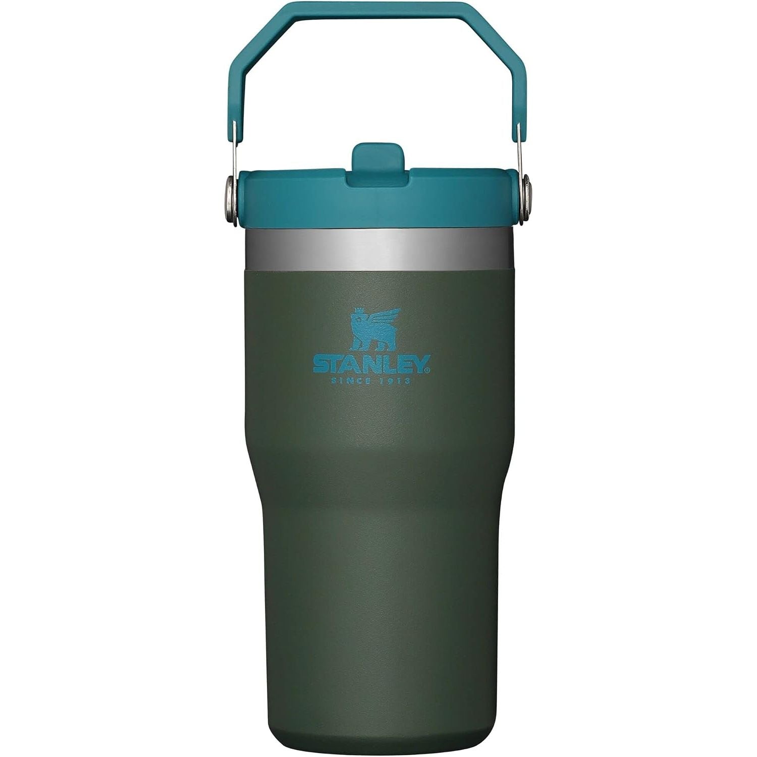 STANLEY IceFlow 2.0 Flip Straw Tumbler mit Griff 887 ml | Drehverschluss und Klappstrohhalm | Auslaufsichere Wasserflasche | Isolierter Edelstahl | BPA-frei | Rose Quarz 2.0