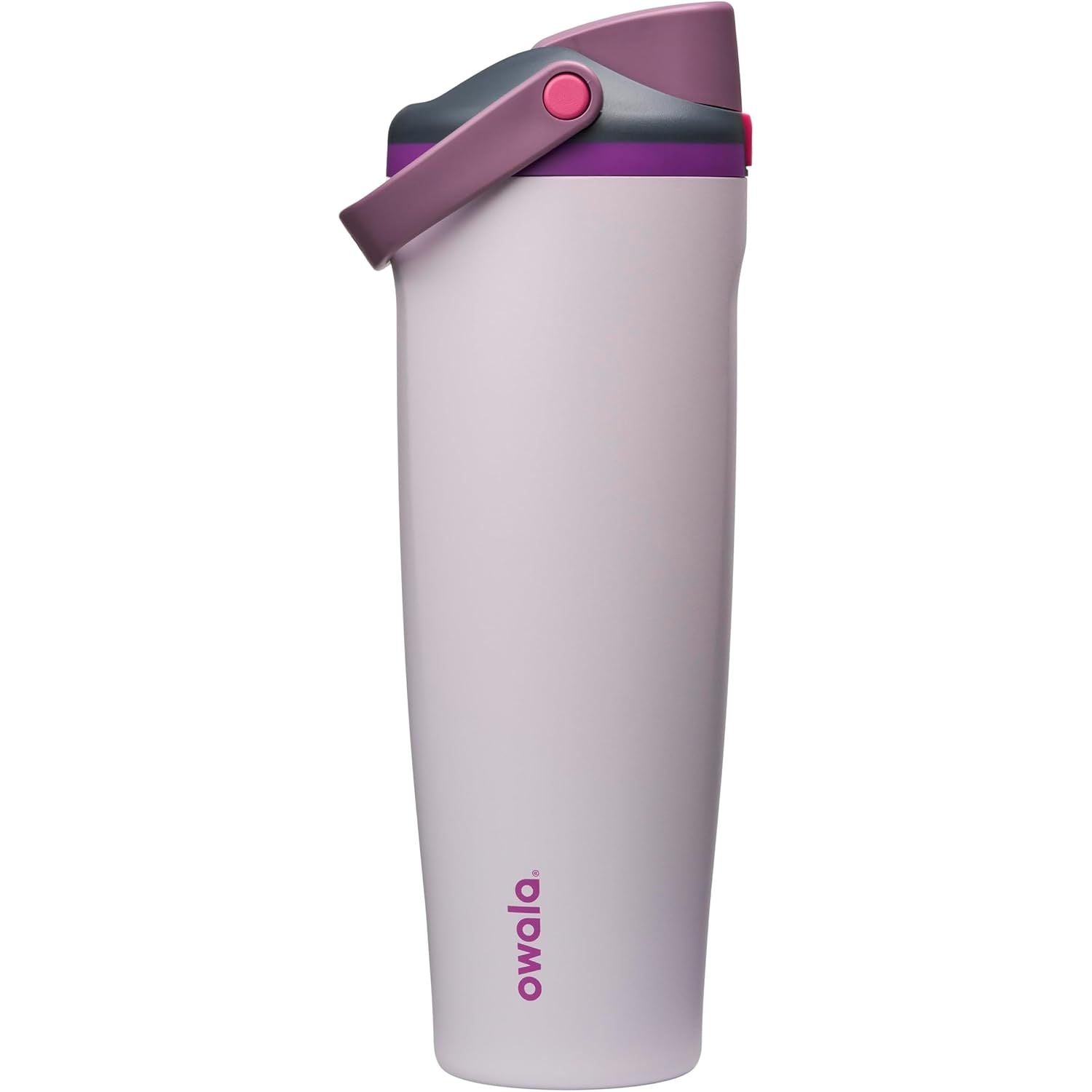 Owala FreeSip Sway Isolierte Edelstahl-Trinkflasche mit Zwei-Wege-Ausguss, integriertem Strohhalm und Eimergriff, für Reisen, Schule und Sport, 1,2 l, BPA-frei, auslaufsicher, Foggy Tide