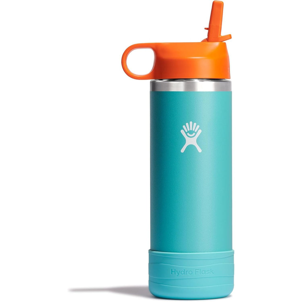 Hydro Flask Kinder-Trinkflasche für die Schule - Edelstahl und isoliert mit Strohhalmverschluss - 355 ml in Seaspray Blue