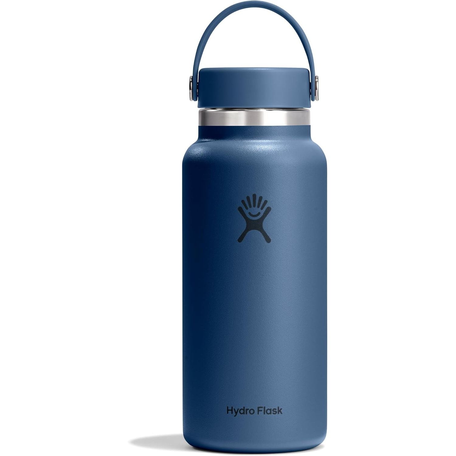 Hydro Flask Wasserflasche – isolierter Edelstahl – Weithals-Flex-Deckel, auslaufsicher, tropffrei und wiederbefüllbar, 590 ml Harbor Blue