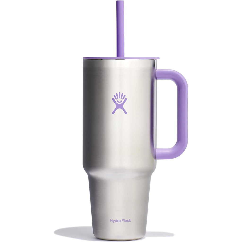 Hydro Flask Travel Tumbler mit Griff, Deckel und Trinkhalm – Isolierter Edelstahl, 40 Oz Trillium