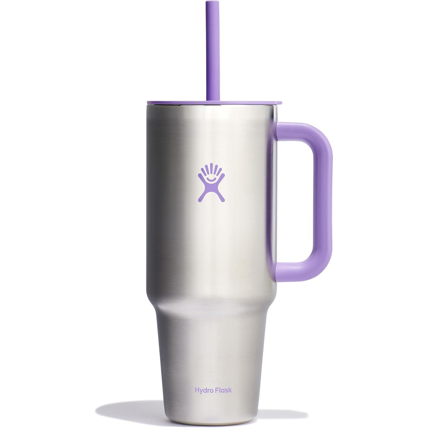 Hydro Flask Travel Tumbler mit Griff, Deckel und Trinkhalm – Isolierter Edelstahl, 40 Oz Trillium