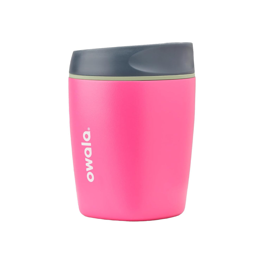 Owala SmoothSip Isolierter Edelstahl-Kaffeebecher, wiederverwendbarer Eiskaffeebecher, Heißkaffee-Reisebecher, BPA-frei, 590 ml, Pink (Watermelon Breeze)
