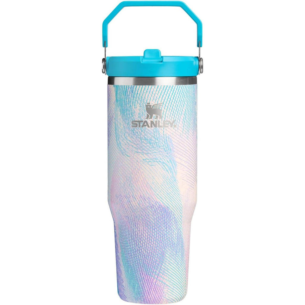 STANLEY IceFlow 2.0 Flip Straw Tumbler mit Griff 887 ml | Drehverschluss und Klappstrohhalm | Auslaufsichere Wasserflasche | Isolierter Edelstahl | BPA-frei | Rose Quarz 2.0