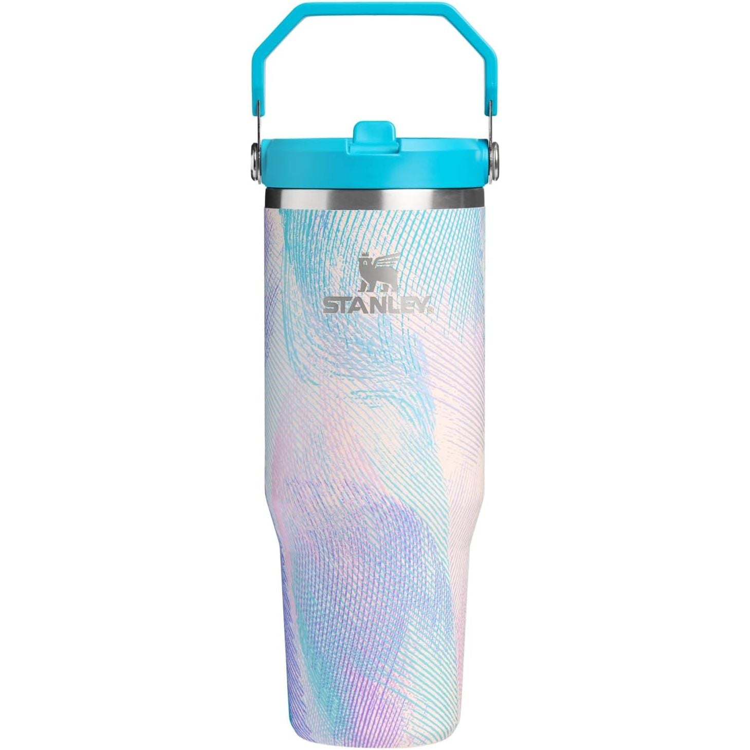 STANLEY IceFlow 2.0 Flip Straw Tumbler mit Griff 887 ml | Drehverschluss und Klappstrohhalm | Auslaufsichere Wasserflasche | Isolierter Edelstahl | BPA-frei | Rose Quarz 2.0