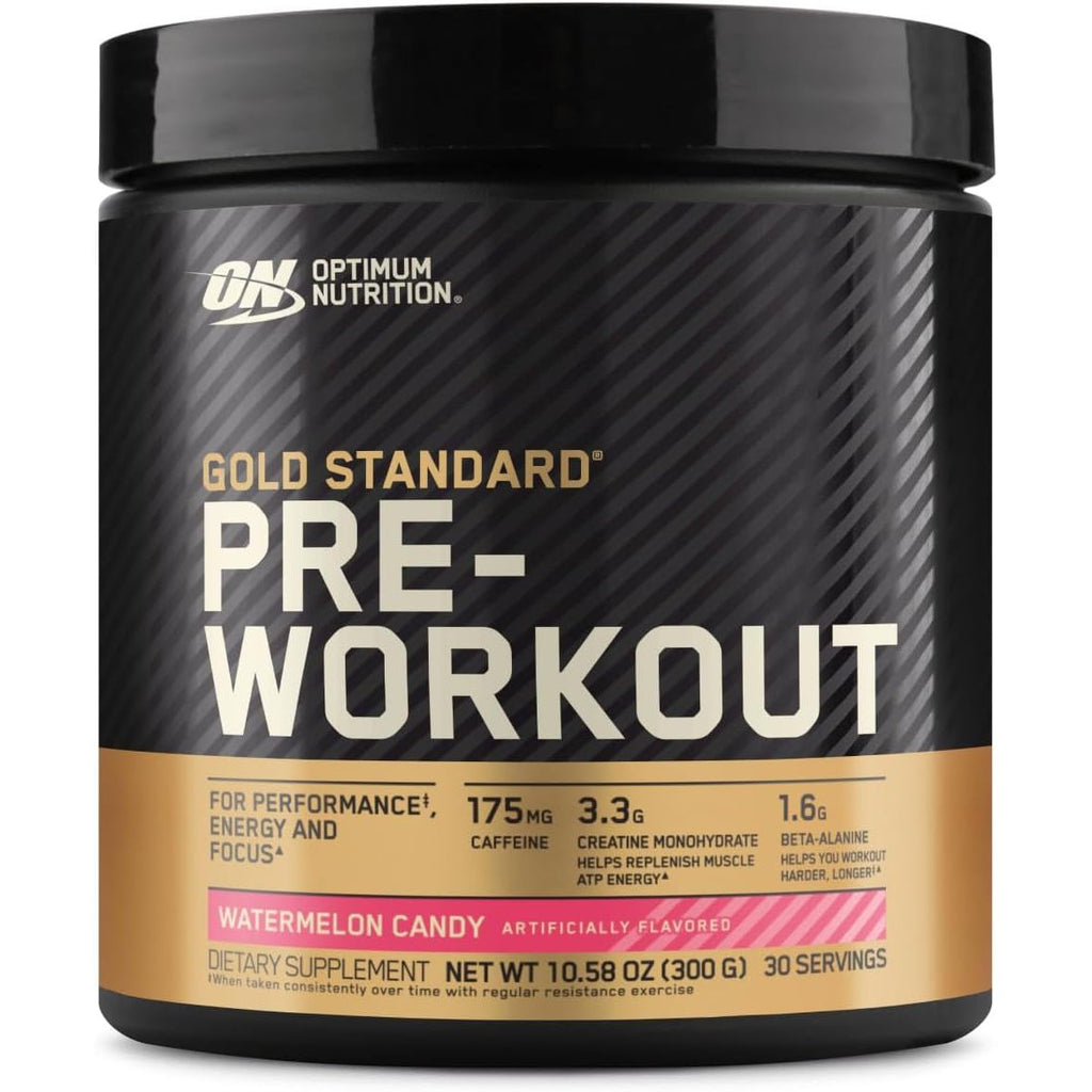 Optimum Nutrition Gold Standard Pre-Workout,Vitamin D for Immune Support,with Creatine,Beta-Alanine,and Caffeine for Energy,Keto Friendly,Watermelon Candy,30 Servings (Packaging May Vary),(Pack of 2)