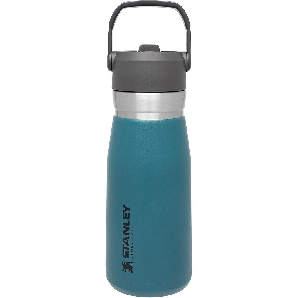 Stanley IceFlow Flip Straw Trinkflasche 17 oz | Integrierter Strohhalm für Reisen und Sport | Leicht und auslaufsicher | Isolierter Edelstahl | BPA-frei | Holzkohle