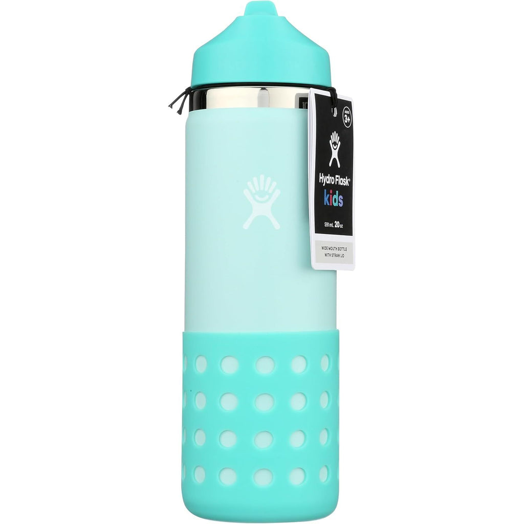 Hydro Flask Kinder-Trinkflasche für die Schule - Edelstahl und isoliert mit Strohhalmverschluss - 355 ml in Seaspray Blue