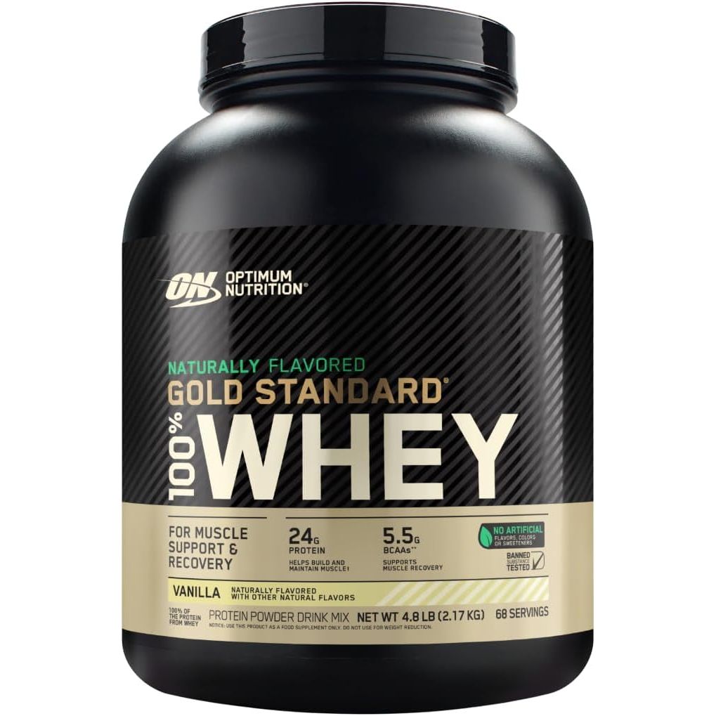 Optimum Nutrition Gold Standard 100% Whey Protein Powder, Vanilla Ice Cream, 2 Pound (Packaging May Vary) (Pack of 6)