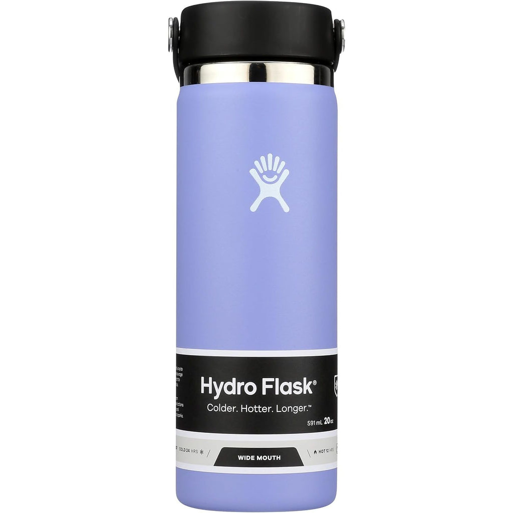 Hydro Flask Wasserflasche – isolierter Edelstahl – Weithals-Flex-Deckel, auslaufsicher, tropffrei und wiederbefüllbar, 590 ml Harbor Blue