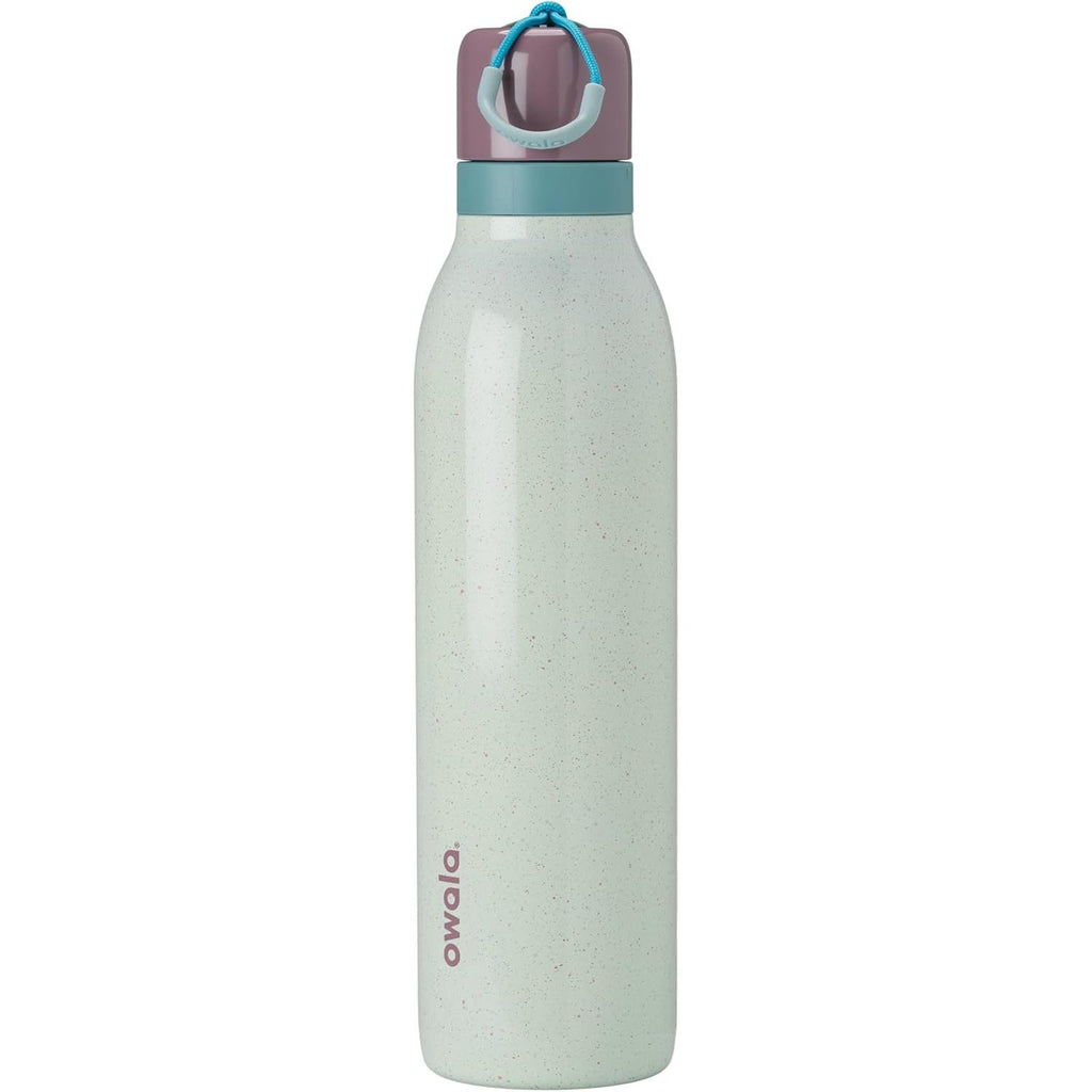 Owala FreeSip Twist Isolierte Edelstahl-Trinkflasche mit Strohhalm für Sport und Reisen, BPA-frei, 710 ml, Blau/Grau (Foggy Tide)
