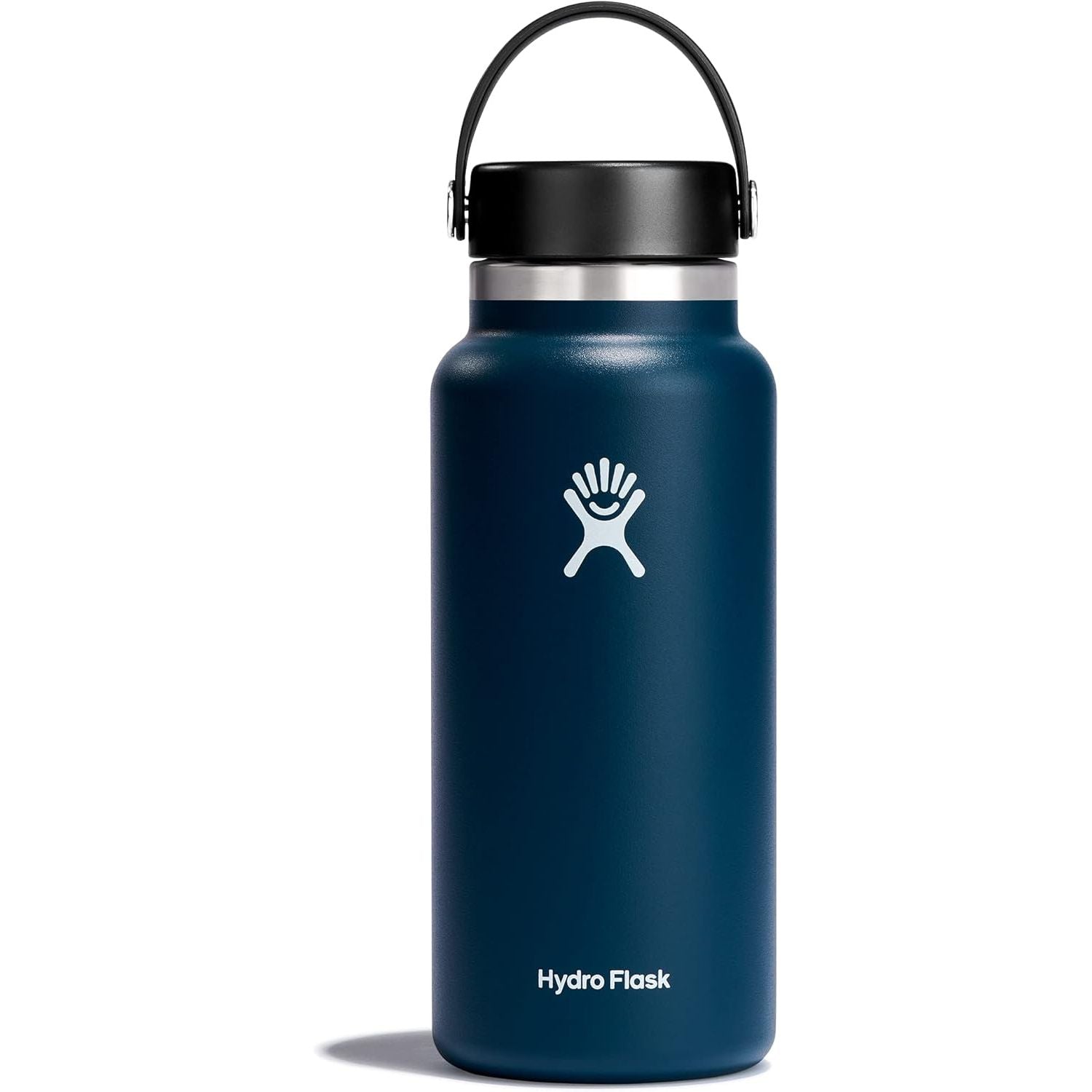 Hydro Flask Wasserflasche – isolierter Edelstahl – Weithals-Flex-Deckel, auslaufsicher, tropffrei und wiederbefüllbar, 590 ml Harbor Blue