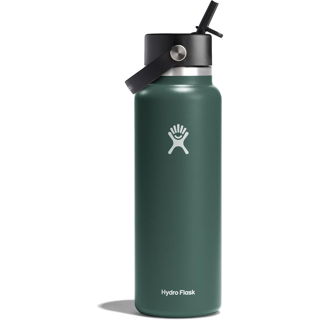 Hydro Flask Trinkflasche - Isolierter Edelstahl - Breiter Strohhalmdeckel, auslaufsicher, tropffrei in 32 Oz Fossil Brown