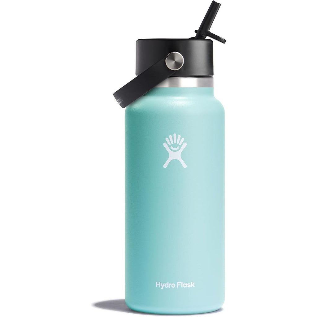 Hydro Flask Trinkflasche - Isolierter Edelstahl - Breiter Strohhalmdeckel, auslaufsicher, tropffrei in 32 Oz Fossil Brown