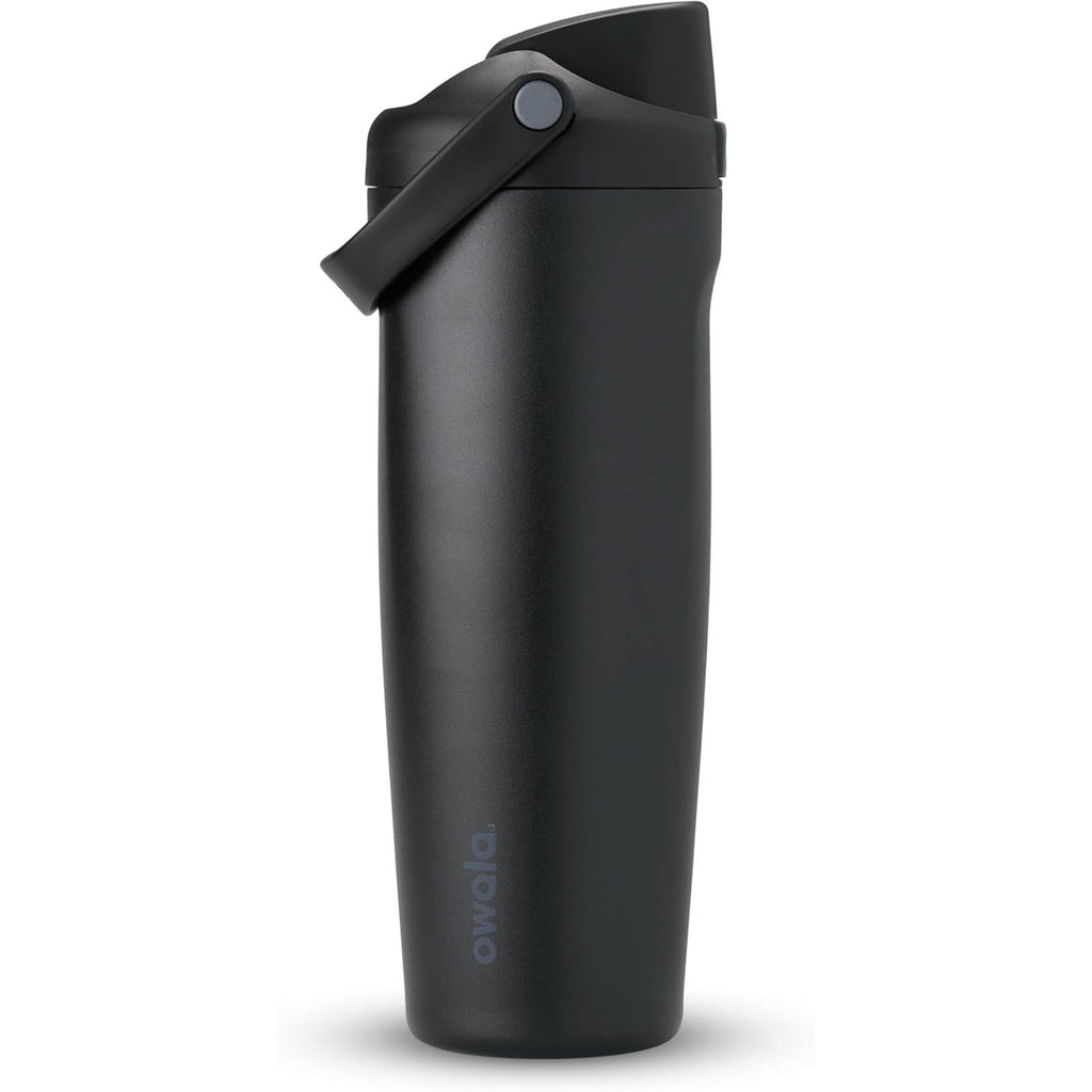 Owala FreeSip Sway Isolierte Edelstahl-Trinkflasche mit Zwei-Wege-Ausguss, integriertem Strohhalm und Eimergriff, für Reisen, Schule und Sport, 1,2 l, BPA-frei, auslaufsicher, Foggy Tide