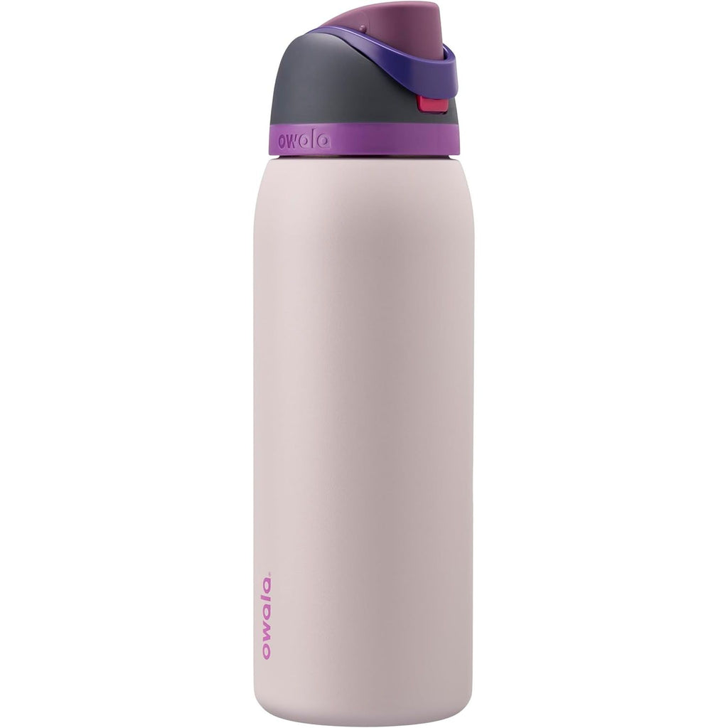 Owala FreeSip Isolierte Edelstahl-Wasserflasche mit Strohhalm für Sport und Reise, BPA-frei, 950 ml, Foggy Tide