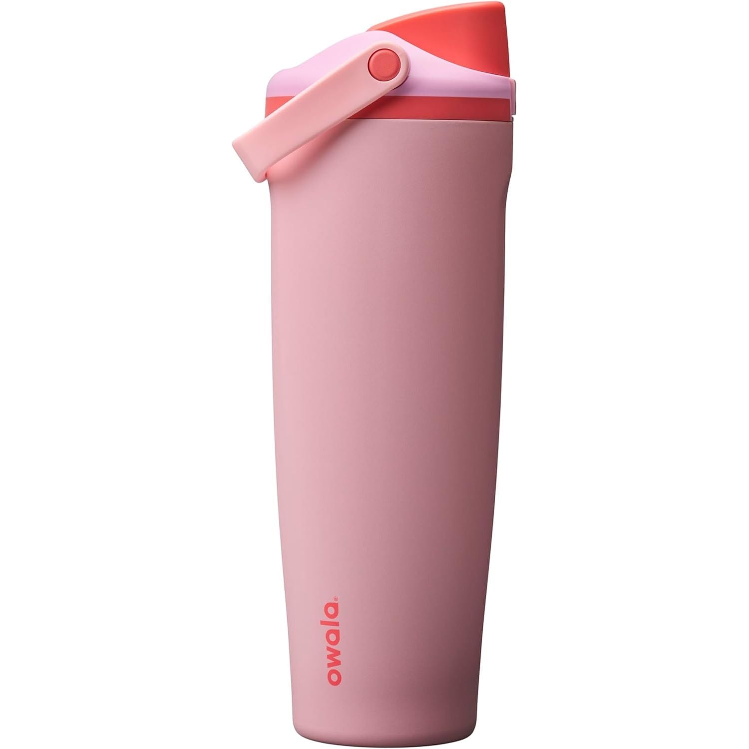 Owala FreeSip Sway Isolierte Edelstahl-Trinkflasche mit Zwei-Wege-Ausguss, integriertem Strohhalm und Eimergriff, für Reisen, Schule und Sport, 1,2 l, BPA-frei, auslaufsicher, Foggy Tide