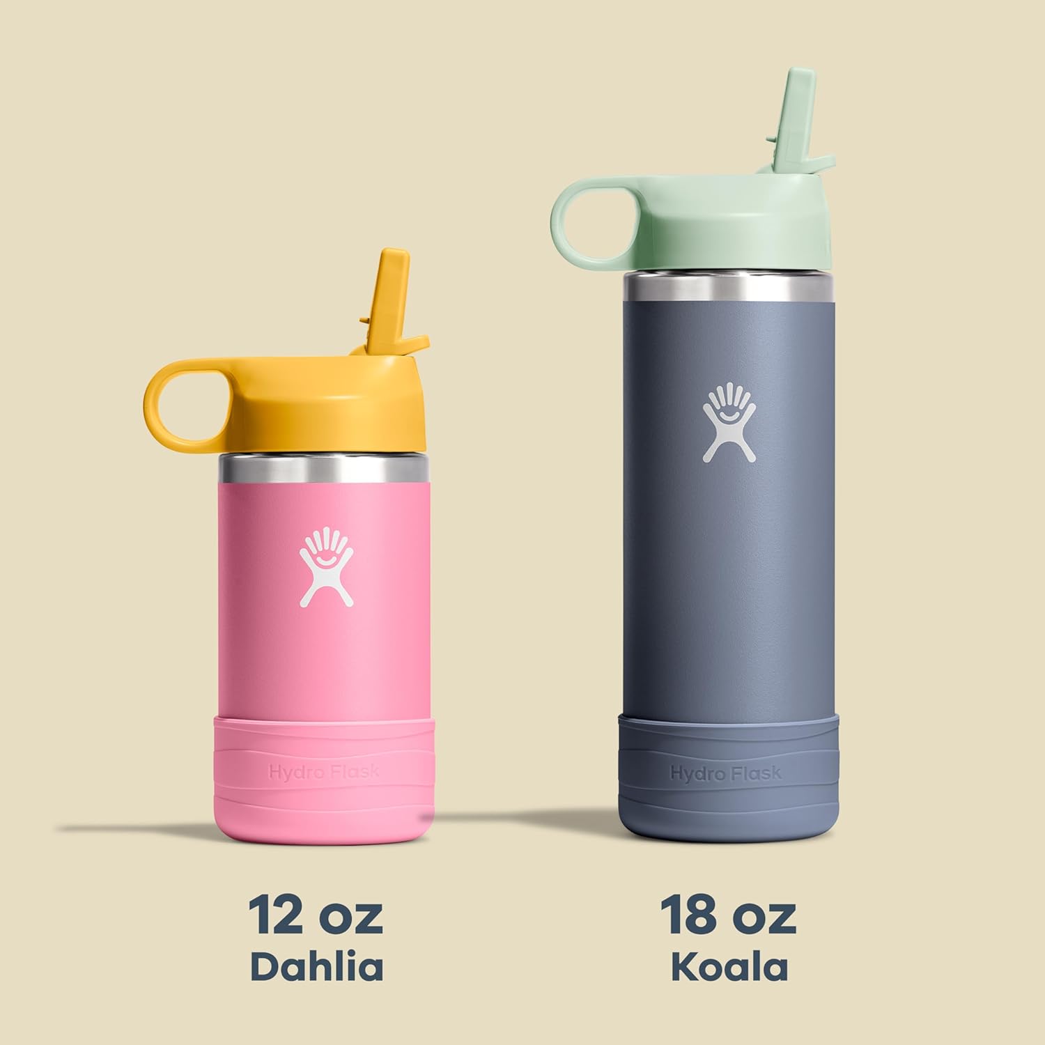 Hydro Flask Kinder-Trinkflasche für die Schule - Edelstahl und isoliert mit Strohhalmverschluss - 355 ml in Seaspray Blue